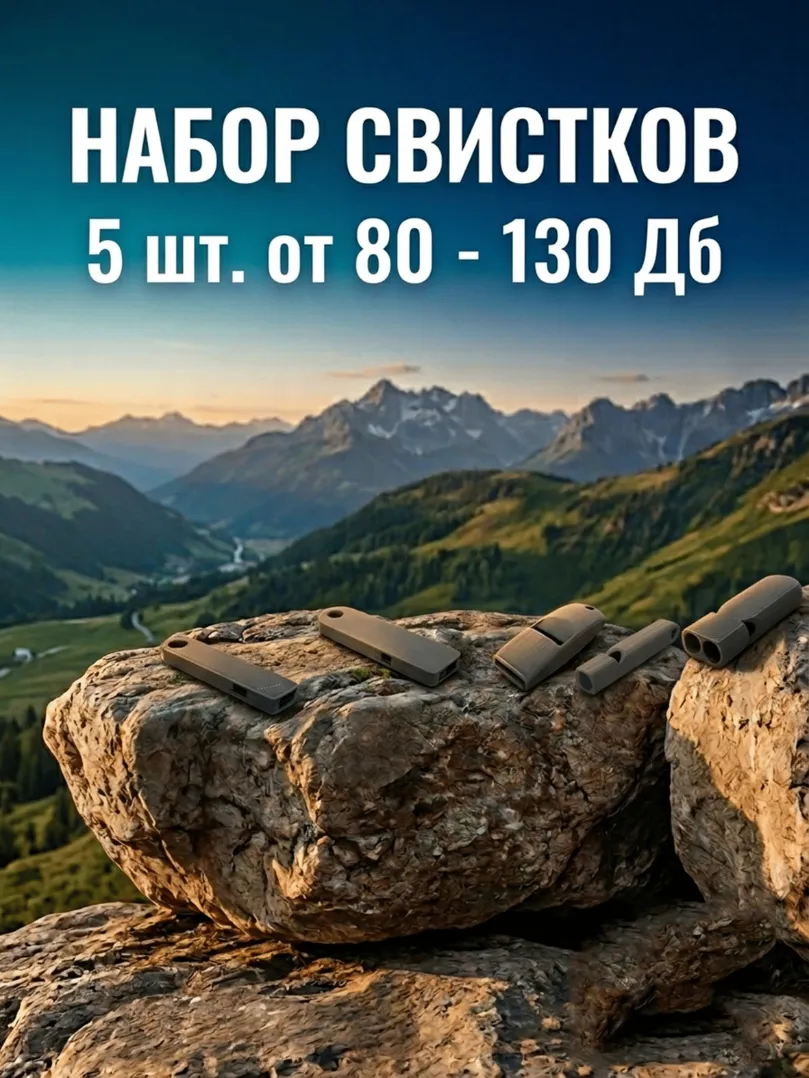 Набор громких свистков для туризма
